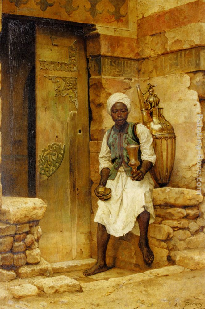 A Nubian Boy painting - Arthur von Ferraris A Nubian Boy art painting